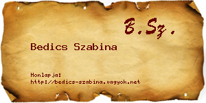 Bedics Szabina névjegykártya